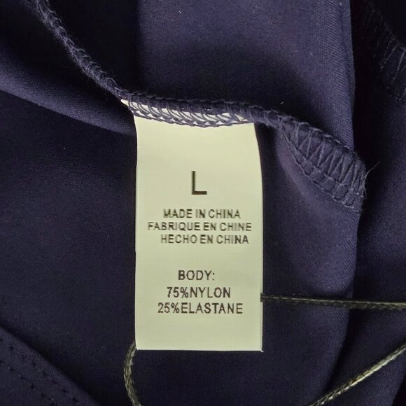 NWT | Navy Blue Halter Jumpsuit Romper Athleisure Butt Lifting Lounge | Large - Picture 5 of 6